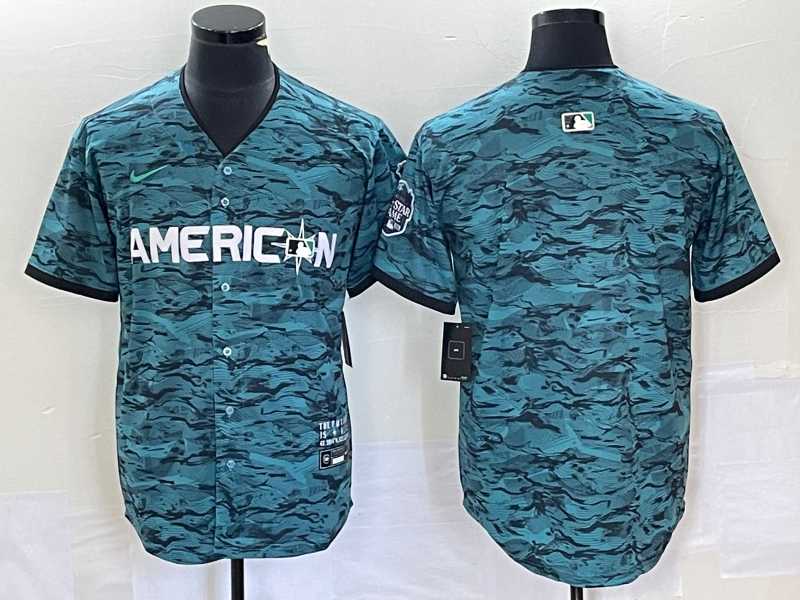 Men%27s Los Angeles Angels Blank Teal 2023 All Star Cool Base Stitched Jersey
